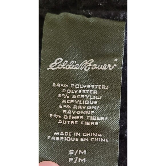 Eddie Bauer Red And Black Plaid Men's Trapper Hat Fleece Lined Ear Covers S/M - Picture 4 of 5